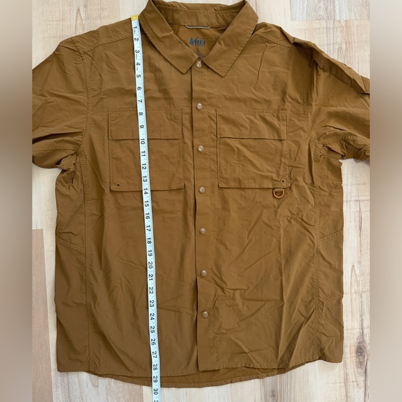 REI Co-op Savanna Trails Light Weight Long Sleeve Snap Button Hiking Shirt Brown - Picture 13 of 16